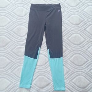 Champion Kids' Black and Aqua Leggings